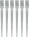 vidaXL - Grondpinnen - 6 - st - 7x7x75 - cm - gegalvaniseerd - staal - zilverkleurig
