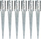 vidaXL - Grondpinnen - 6 - st - 8x61 - cm - gegalvaniseerd - staal - zilverkleurig