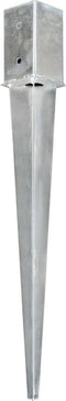 vidaXL - Grondpinnen - 6 - st - 8x8x76 - cm - gegalvaniseerd - staal - zilverkleurig
