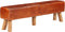 vidaXL - Gymbok - 160 - cm - echt - leer - bruin