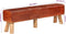 vidaXL - Gymbok - 160 - cm - echt - leer - bruin