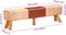 vidaXL - Gymbok - 160 - cm - echt - leer - en - canvas - bruin
