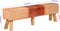vidaXL - Gymbok - 160 - cm - echt - leer - en - canvas - bruin