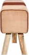 vidaXL - Gymbok - 160 - cm - echt - leer - en - canvas - bruin