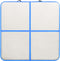 vidaXL - Gymnastiekmat - met - pomp - opblaasbaar - 200x200x15 - cm - PVC - blauw