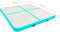 vidaXL - Gymnastiekmat - met - pomp - opblaasbaar - 200x200x20 - cm - PVC - groen