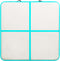 vidaXL - Gymnastiekmat - met - pomp - opblaasbaar - 200x200x20 - cm - PVC - groen