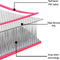 vidaXL - Gymnastiekmat - met - pomp - opblaasbaar - 400x100x10 - cm - PVC - roze