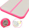 vidaXL - Gymnastiekmat - met - pomp - opblaasbaar - 400x100x10 - cm - PVC - roze