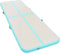 vidaXL - Gymnastiekmat - met - pomp - opblaasbaar - 400x100x10 - cm - PVC - groen