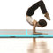 vidaXL - Gymnastiekmat - met - pomp - opblaasbaar - 400x100x10 - cm - PVC - groen