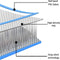 vidaXL - Gymnastiekmat - met - pomp - opblaasbaar - 400x100x20 - cm - PVC - blauw
