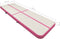 vidaXL - Gymnastiekmat - met - pomp - opblaasbaar - 400x100x20 - cm - PVC - roze