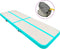 vidaXL - Gymnastiekmat - met - pomp - opblaasbaar - 500x100x20 - cm - PVC - groen