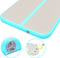 vidaXL - Gymnastiekmat - met - pomp - opblaasbaar - 600x100x10 - cm - PVC - groen