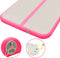 vidaXL - Gymnastiekmat - met - pomp - opblaasbaar - 600x100x10 - cm - PVC - roze