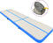 vidaXL - Gymnastiekmat - met - pomp - opblaasbaar - 600x100x15 - cm - PVC - blauw