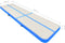 vidaXL - Gymnastiekmat - met - pomp - opblaasbaar - 600x100x15 - cm - PVC - blauw