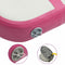 vidaXL - Gymnastiekmat - met - pomp - opblaasbaar - 60x100x20 - cm - PVC - roze