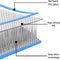 vidaXL - Gymnastiekmat - met - pomp - opblaasbaar - 700x100x10 - cm - PVC - blauw