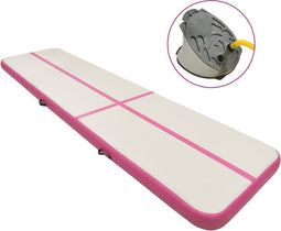 vidaXL-Gymnastiekmat-met-pomp-opblaasbaar-700x100x20-cm-PVC-roze
