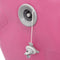 vidaXL - Gymnastiekrol - met - pomp - opblaasbaar - 120x90 - cm - PVC - roze