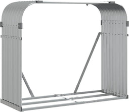 vidaXL - Haardhoutopslag - 120x45x100 - cm - gegalvaniseerd - staal - zilverkleur