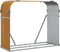 vidaXL - Haardhoutopslag - 120x45x100 - cm - gegalvaniseerd - staal - lichtbruin