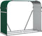 vidaXL - Haardhoutopslag - 120x45x100 - cm - gegalvaniseerd - staal - groen