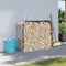 vidaXL - Haardhoutopslag - 120x45x100 - cm - gegalvaniseerd - staal - lichtgrijs