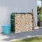 vidaXL - Haardhoutopslag - 120x45x100 - cm - gegalvaniseerd - staal - groen