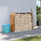 vidaXL - Haardhoutopslag - 120x45x100 - cm - gegalvaniseerd - staal - lichtbruin