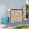 vidaXL - Haardhoutopslag - 120x45x100 - cm - gegalvaniseerd - staal - zilverkleur