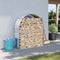 vidaXL - Haardhoutopslag - 120x45x140 - cm - gegalvaniseerd - staal - zilverkleur