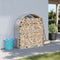 vidaXL - Haardhoutopslag - 120x45x140 - cm - gegalvaniseerd - staal - lichtgrijs