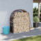 vidaXL - Haardhoutopslag - 120x45x140 - cm - gegalvaniseerd - staal - bruin
