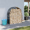 vidaXL - Haardhoutopslag - 120x45x140 - cm - gegalvaniseerd - staal - antraciet