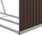 vidaXL - Haardhoutopslag - 120x45x140 - cm - gegalvaniseerd - staal - bruin