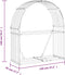vidaXL - Haardhoutopslag - 120x45x140 - cm - gegalvaniseerd - staal - lichtgrijs