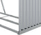 vidaXL - Haardhoutopslag - 120x45x140 - cm - gegalvaniseerd - staal - zilverkleur