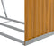 vidaXL - Haardhoutopslag - 120x45x140 - cm - gegalvaniseerd - staal - lichtbruin