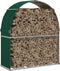 vidaXL - Haardhoutopslag - 120x45x140 - cm - gegalvaniseerd - staal - groen