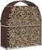 vidaXL - Haardhoutopslag - 120x45x140 - cm - gegalvaniseerd - staal - bruin