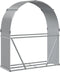 vidaXL - Haardhoutopslag - 120x45x140 - cm - gegalvaniseerd - staal - lichtgrijs