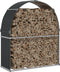 vidaXL - Haardhoutopslag - 120x45x140 - cm - gegalvaniseerd - staal - antraciet
