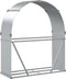 vidaXL - Haardhoutopslag - 120x45x140 - cm - gegalvaniseerd - staal - zilverkleur