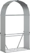 vidaXL - Haardhoutopslag - 120x45x210 - cm - gegalvaniseerd - staal - zilverkleur