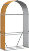 vidaXL - Haardhoutopslag - 120x45x210 - cm - gegalvaniseerd - staal - lichtbruin