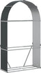 vidaXL - Haardhoutopslag - 120x45x210 - cm - gegalvaniseerd - staal - antraciet