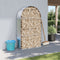 vidaXL - Haardhoutopslag - 120x45x210 - cm - gegalvaniseerd - staal - zilverkleur